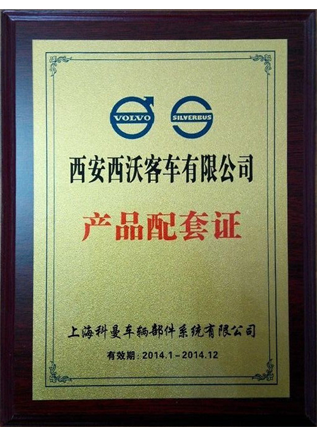 Product Supporting Certificate